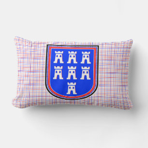 Red Blue Saxonian Sign Lumbar Cushion