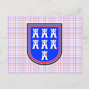 Red Blue Saxonian Sign Postcard