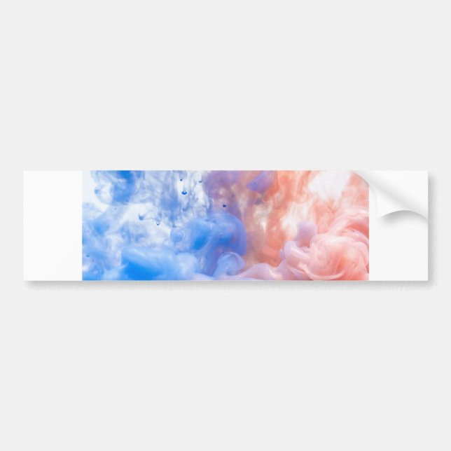 red blue smoke bumper sticker (Front)