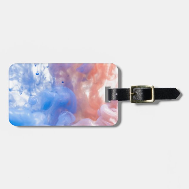 red blue smoke luggage tag (Front Horizontal)