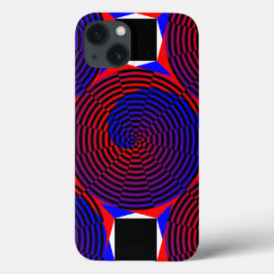 Red & Blue Spiral by Kenneth Yoncich iPhone 13 Case