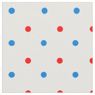 Red & Blue Spots Fabric