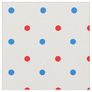 Red & Blue Spots Fabric