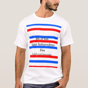 Red blue stripes independence day 4th of July  T-Shirt