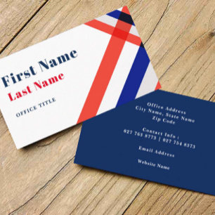 Red Blue Stripes Political Campaign Business Card