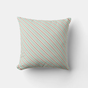 Red Blue Stripes Throw Pillow