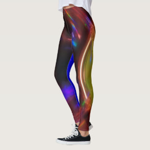 Red Blue Strobe Light Leggings