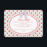 Red & Blue Vintage Floral Diaper Raffle Insert<br><div class="desc">A charming blend of vintage elegance and playful femininity, this party decor collection features soft preppy florals paired with delicate coquette bows. Designed to feel timeless yet fresh, each piece brings a sweet, polished touch to your celebration. ★ Let me help you plan your next party! ★ If you need...</div>