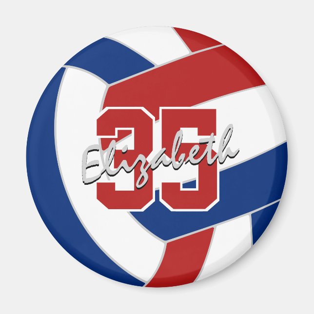 red blue volleyball team party gifts under 10 magnet (Front)
