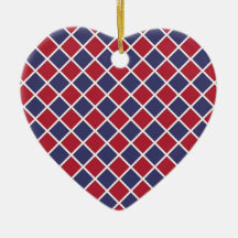 Red Blue White Harlequin Diamond Chequered Pattern