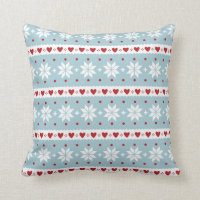 Red, Blue White Nordic Style Whimsical Pattern Cus