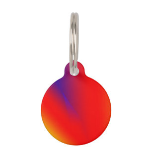 Red blue yellow abstract colourful custom add your pet tag