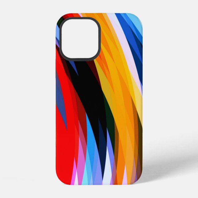 Red Blue Yellow Black iPhone Case (Back)