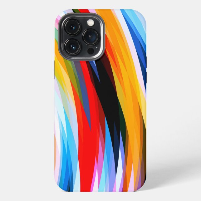 Red Blue Yellow Black iPhone Case (Back)