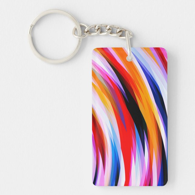 Red Blue Yellow Black Key Ring (Front)