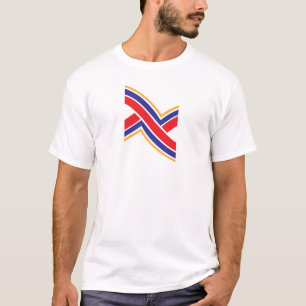 Red Blue Yellow Letter X Monogram T-Shirt