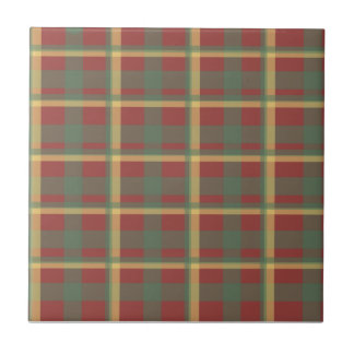 Red Blue Yellow Plaid Tile