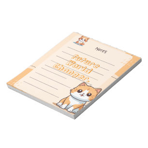 Red Blue Yellow Playful Kids Personalised Notepad