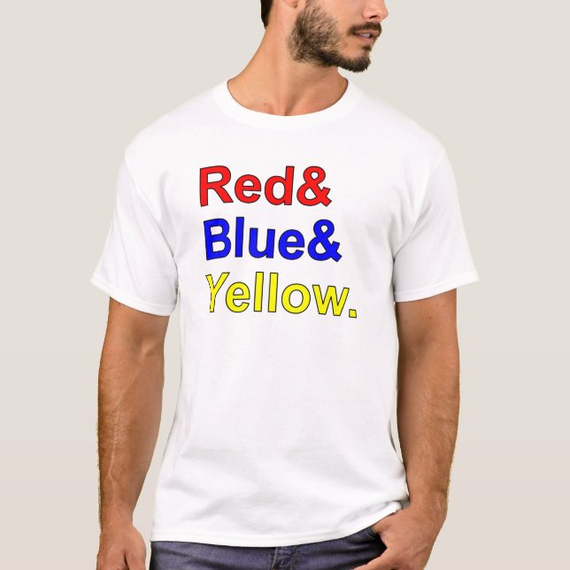 Red Blue Yellow | Primary Colours T-Shirt (Front)