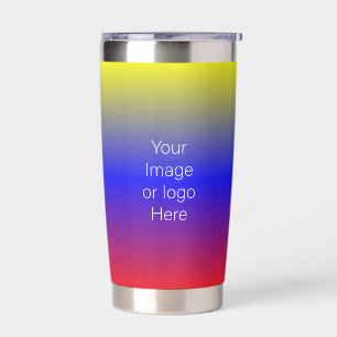 Red Blue Yellow Traveller Gradient Personalise Insulated Tumbler