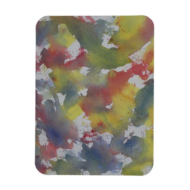 Red Blue Yellow Watercolor Magnet (Vertical)