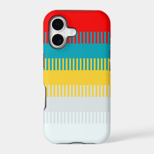 Red Blue Yellow White Grey Chic Unique Pattern