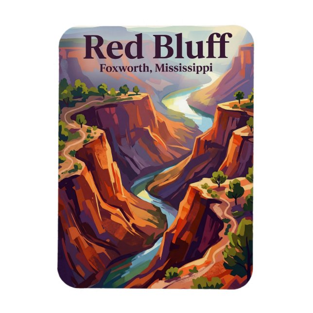 Red Bluff Mississippi Magnet (Vertical)