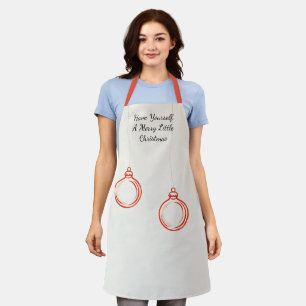 Red Blush Christmas Ornament Apron