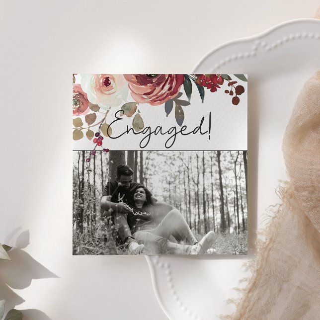 Red Blush Floral Roses Add Photo Engagement (Creator Uploaded)