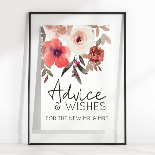 Red Blush Floral Roses Elegant Card & Gifts Poster (Creator Uploaded)