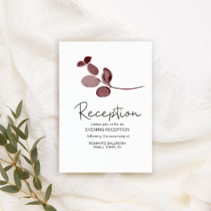 Red Blush Floral Roses Wedding Enclosure Card