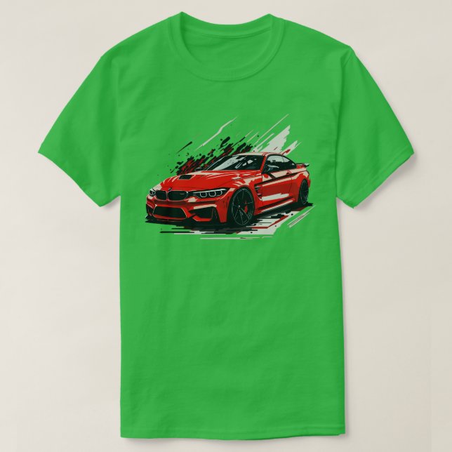 Red BMW M4 T-Shirt (Design Front)