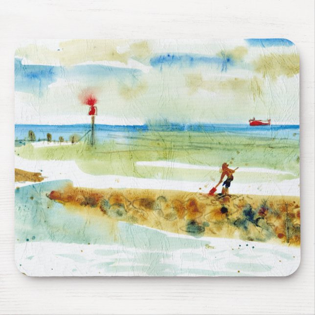Red Boat in Mundesley, Norfolk Mouse Pad (Front)