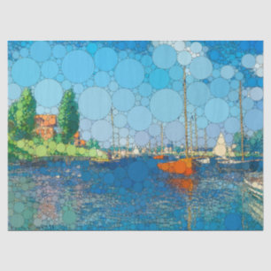 Red Boats, Argenteuil by After Claude Monet Tissue Paper