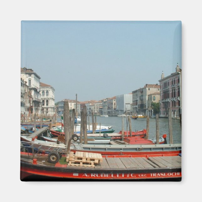 Red boats in Venice Magnet (Front)