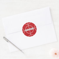 Red Bocce Game Ball stickers