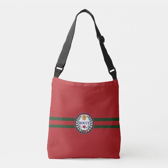 Red Bocce Logo Cross Body Bag (Front)