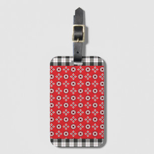 Red Boho Bandanna Print  Luggage Tag