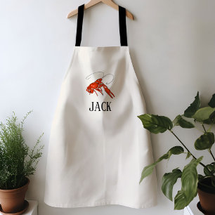 Red Boiled Crawfish Personalised Name  Apron
