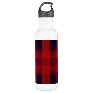 Red Bokeh Buffalo Plaid 710 Ml Water Bottle