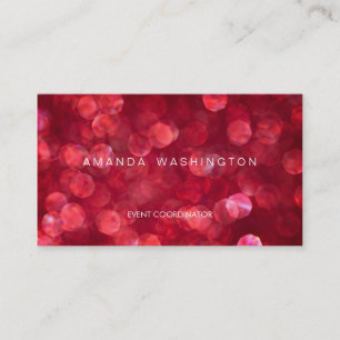Red Bokeh Business Card