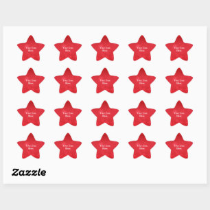 Red Bokeh Design, Lapel Pin Template Star Sticker