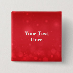 Red Bokeh Design TEMPLATE 15 Cm Square Badge