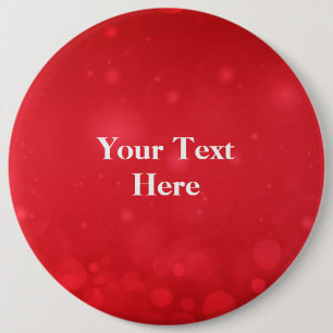 Red Bokeh Design Template, personalise 6 Cm Round Badge