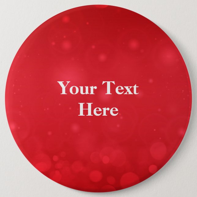 Red Bokeh Design Template, personalise 6 Cm Round Badge (Front)