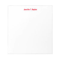 Red Bold Name Plain Simple Professional Modern