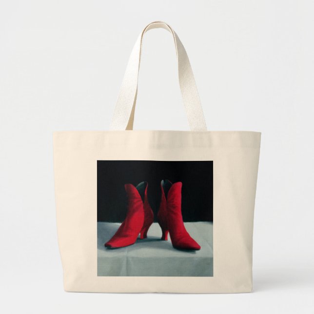Red Boots 1995 Large Tote Bag (Front)