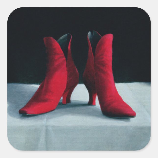 Red Boots 1995 Square Sticker (Front)