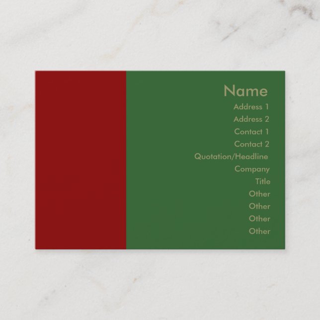 Red Border Business Card (Front)