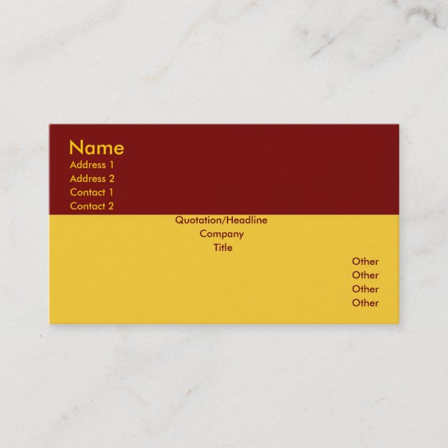 Red Border Business Card (Front)